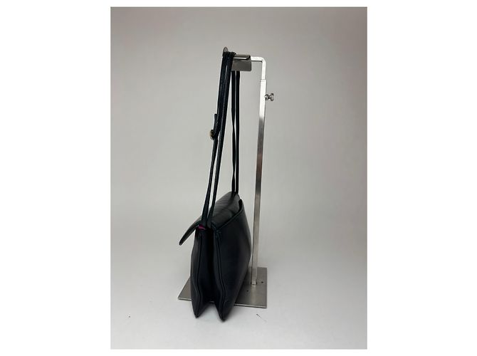 Vintage Givenchy 2-Wege Ledertasche schwarz - Ansicht 6