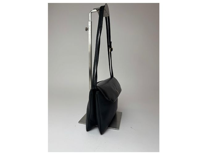 Vintage Givenchy 2-Wege Ledertasche schwarz - Ansicht 9