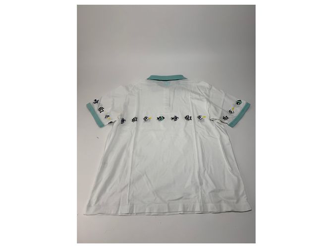 Polo Vintage Dior Pesce Bianco Turchese L - vista 11