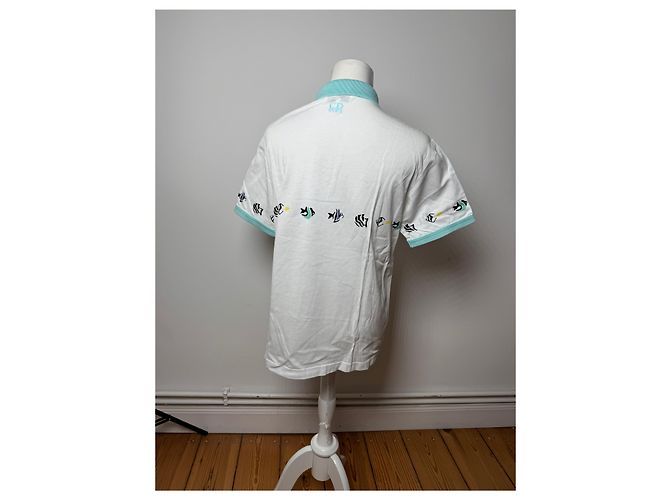 Polo Vintage Dior Pesce Bianco Turchese L - vista 3