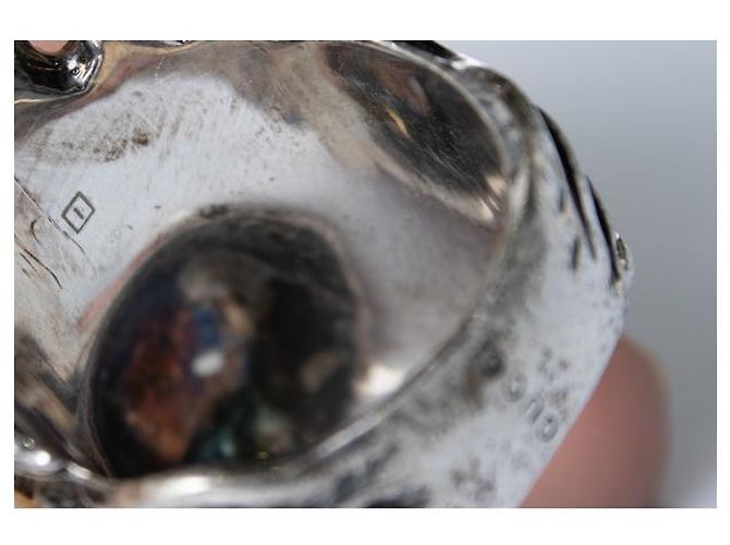Gucci, Unisex Löwenkopf-Ring mit schwarzem Stein Silber - Ansicht 7
