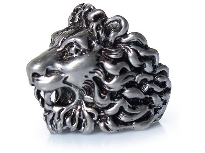 Gucci, Unisex Löwenkopf-Ring aus Silber - Ansicht 2