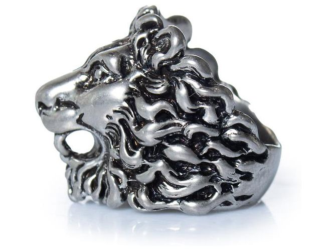 Gucci, Unisex Löwenkopf-Ring aus Silber - Ansicht 4