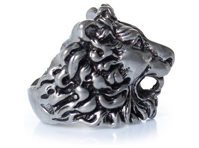 Gucci, Unisex Löwenkopf-Ring aus Silber - Ansicht 5