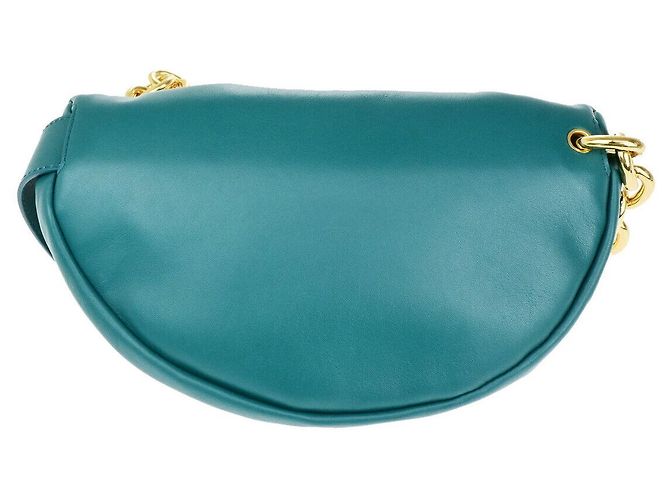 Bottega Veneta The Chain Leather Teen Verde - vista 2