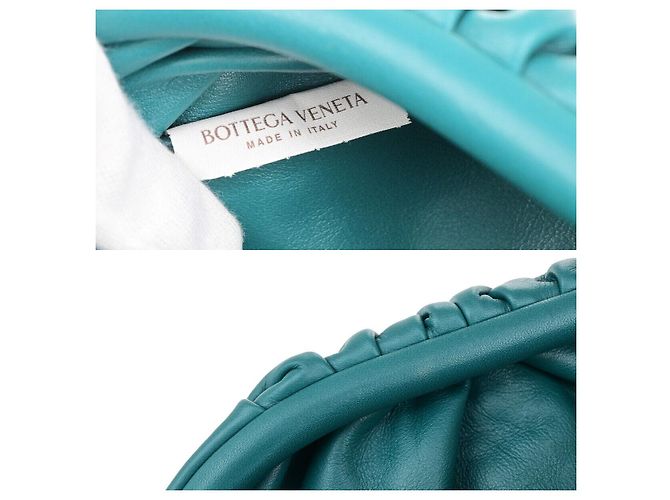 Bottega Veneta The Chain Leather Teen Verde - vista 7