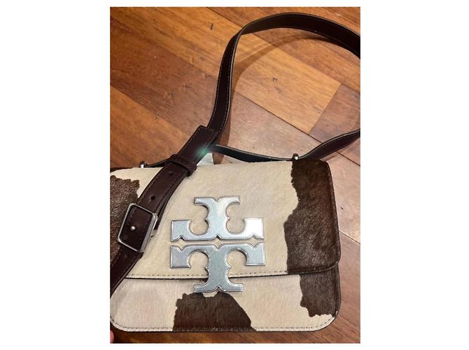 Borsa a spalla convertibile Eleanor Haircal di Tory Burch Marrone - vista 14