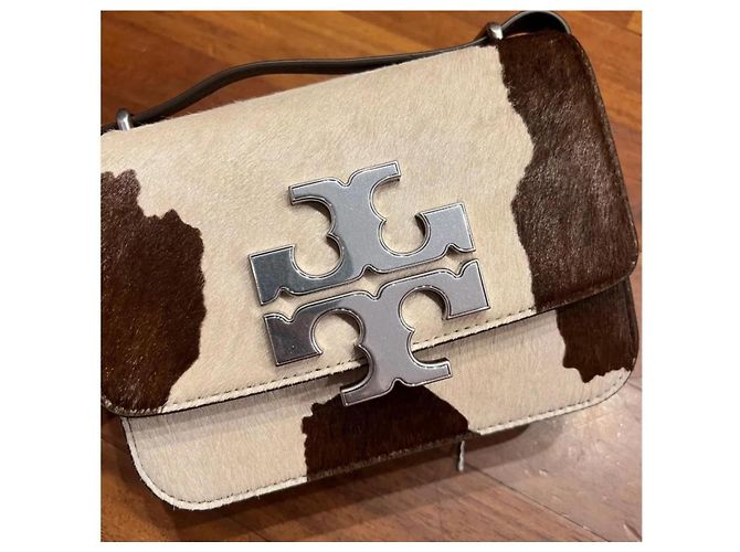 Borsa a spalla convertibile Eleanor Haircal di Tory Burch Marrone - vista 3