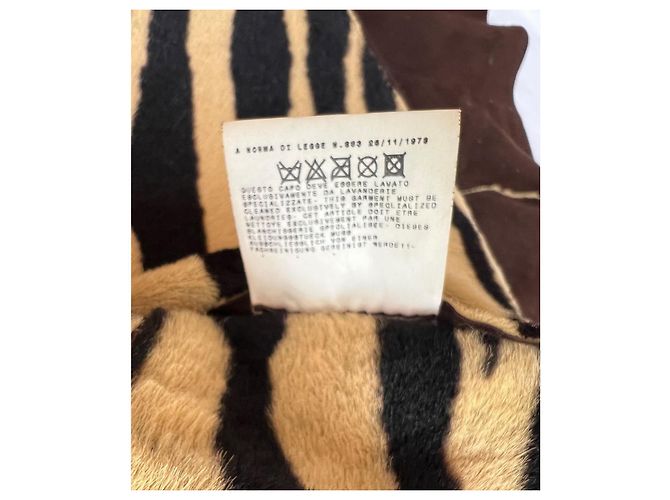 Just Cavalli Lederjacke mit Tierdruck Braun Zebra-druck - Ansicht 10