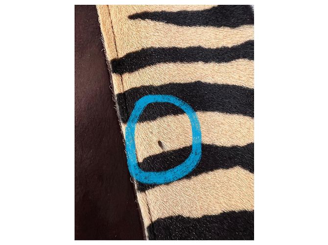 Just Cavalli Lederjacke mit Tierdruck Braun Zebra-druck - Ansicht 13