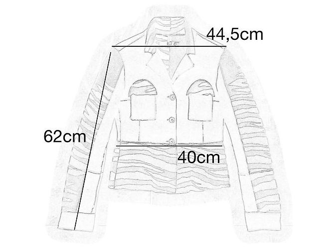 Just Cavalli Lederjacke mit Tierdruck Braun Zebra-druck - Ansicht 14
