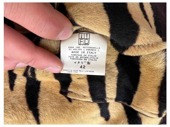 Just Cavalli Lederjacke mit Tierdruck Braun Zebra-druck - Ansicht 9