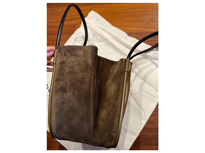 Proenza Schouler Große geraffte Ledertasche Braun - Ansicht 3