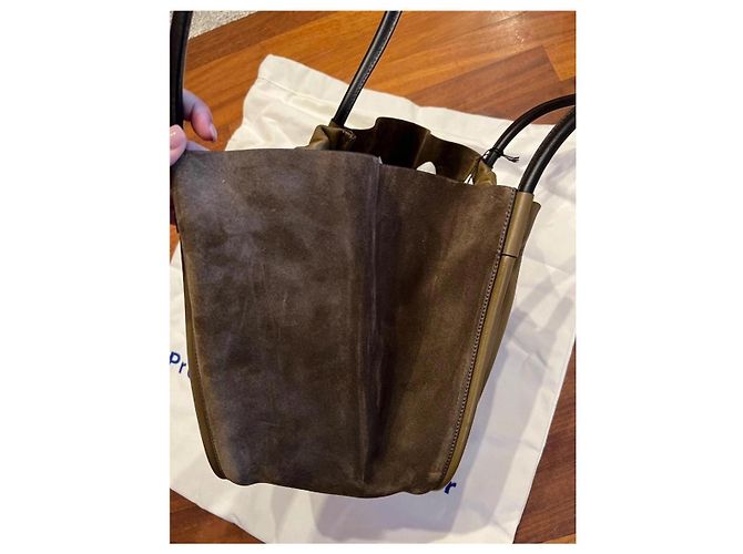 Proenza Schouler Große geraffte Ledertasche Braun - Ansicht 4