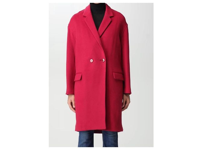 Isabel Marant Abrigo de Lana y Cachemira Efegozi Roja - vista 11