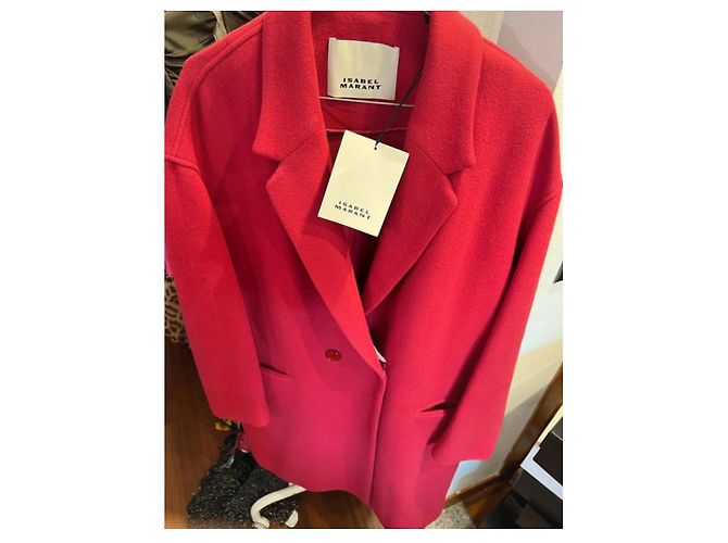 Isabel Marant Abrigo de Lana y Cachemira Efegozi Roja - vista 4