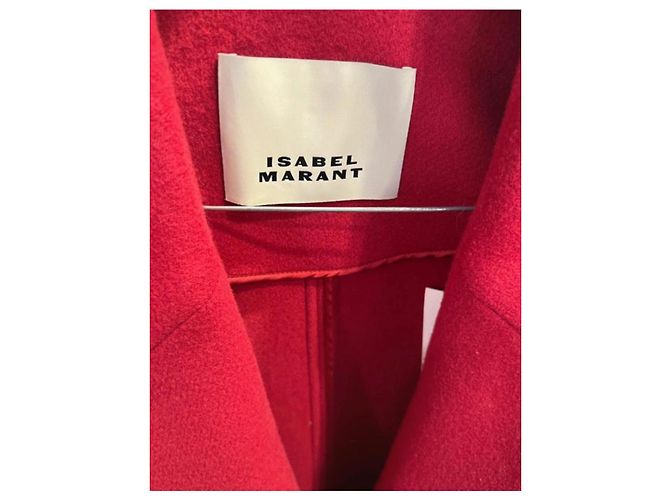 Isabel Marant Abrigo de Lana y Cachemira Efegozi Roja - vista 5