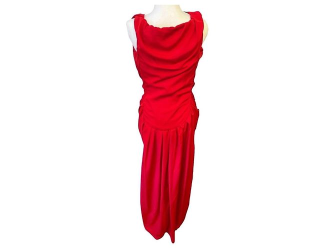 Vivienne Westwood Ginnie Bleistift Maxi Kleid Rot - Ansicht 3