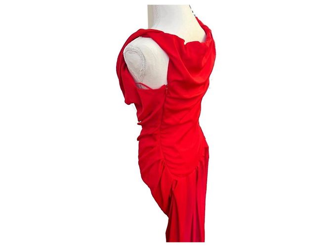 Vivienne Westwood Ginnie Bleistift Maxi Kleid Rot - Ansicht 4