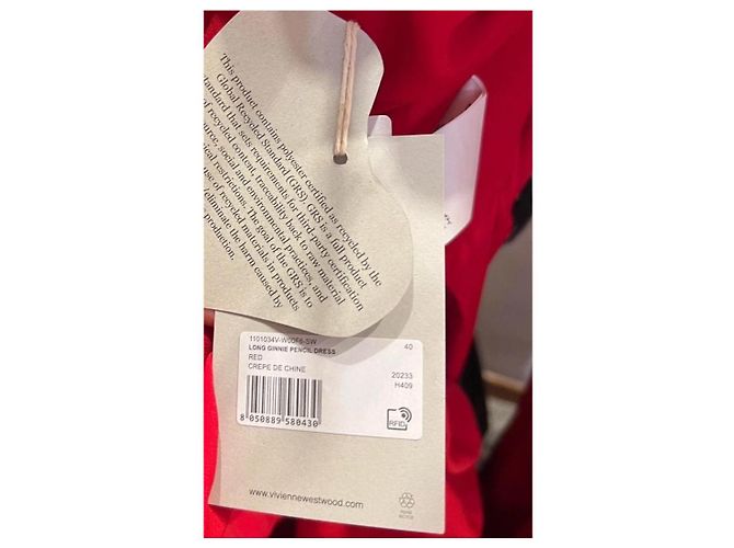 Vivienne Westwood Ginnie Bleistift Maxi Kleid Rot - Ansicht 8