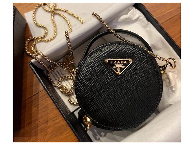 Prada Mini bolsa de cuero Saffiano Negro - vista 2