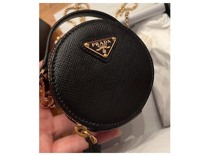 Prada Mini bolsa de cuero Saffiano Negro - vista 6