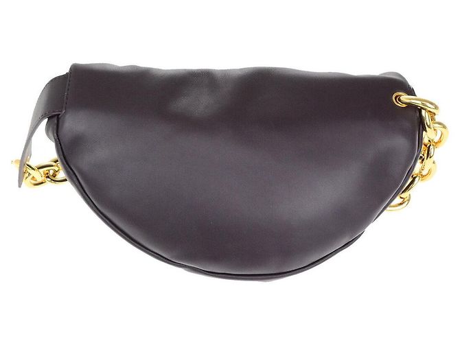 Bottega Veneta The Chain Leather Teen Bordò - vista 2