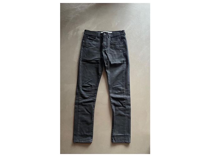 Off White Pantalones negros Off-White de algodón – talla 31 - vista 2