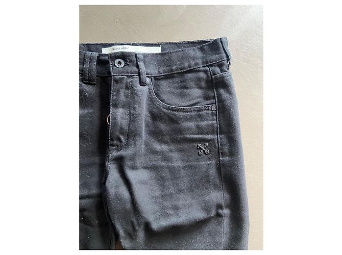 Off White Pantalones negros Off-White de algodón – talla 31 - vista 3