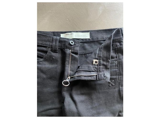 Off White Pantalones negros Off-White de algodón – talla 31 - vista 4