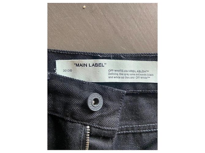 Off White Pantalones negros Off-White de algodón – talla 31 - vista 5