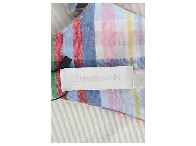 Zimmermann Top senza maniche in cotone multicolore - vista 5