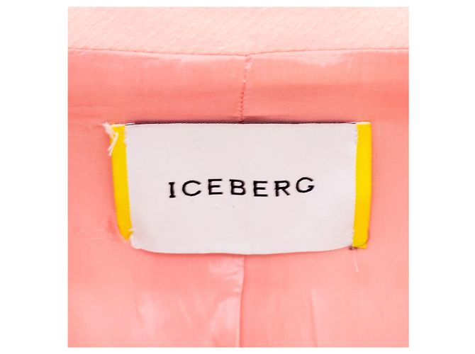 Autre Marque Abrigo Largo Iceberg Rosa de Lana Virgen - vista 14