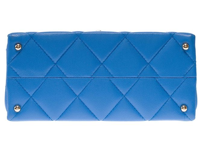 Borsa CHANEL Timeless Classica con Manico Superiore in Pelle Blu - 102848 - vista 10