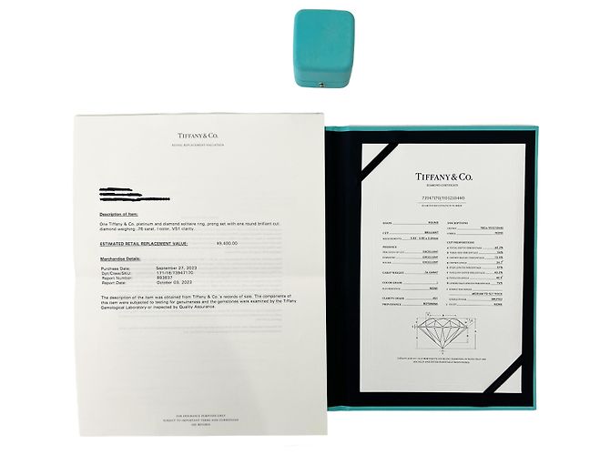 Verlobungsring mit rundem Brillanten von 0,76 ct von Tiffany & Co. - Ansicht 6