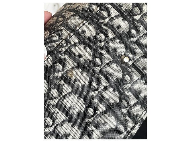 Christian Dior Canvas Tote Bag Oblique Trotter Monogramm Blau - Ansicht 14