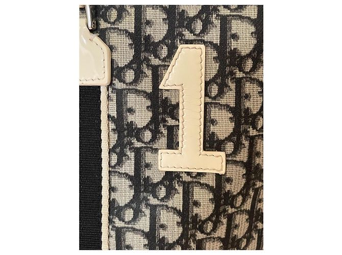 Christian Dior Canvas Tote Bag Oblique Trotter Monogramm Blau - Ansicht 2
