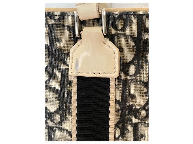Christian Dior Canvas Tote Bag Oblique Trotter Monogramm Blau - Ansicht 3