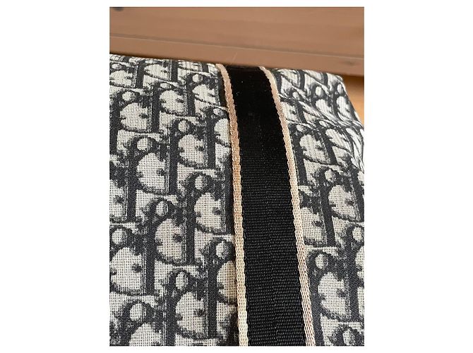 Christian Dior Canvas Tote Bag Oblique Trotter Monogramm Blau - Ansicht 9