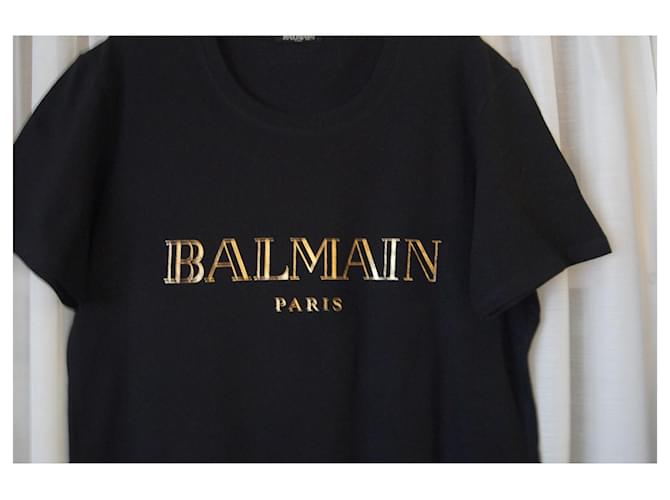 Camiseta Balmain de algodón negro - vista 2