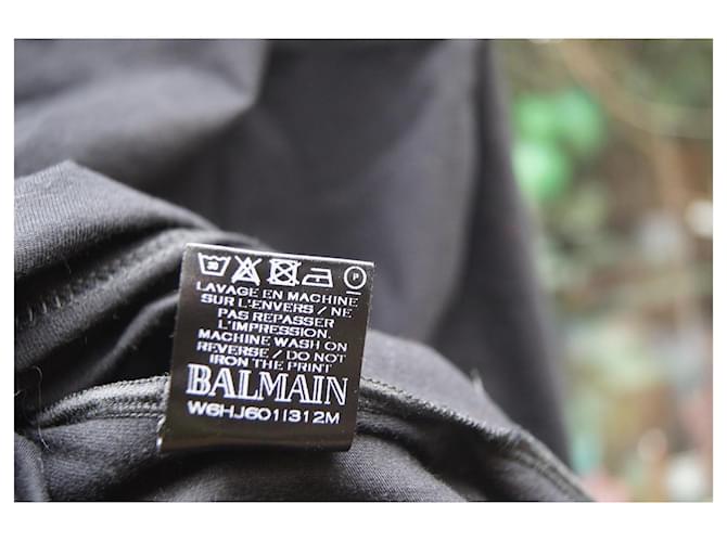 Camiseta Balmain de algodón negro - vista 7