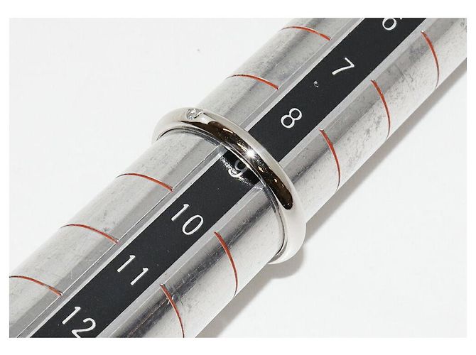 Cartier 1895 Ehering aus Pt950 mit Diamant, Größe 49 Silber - Ansicht 2
