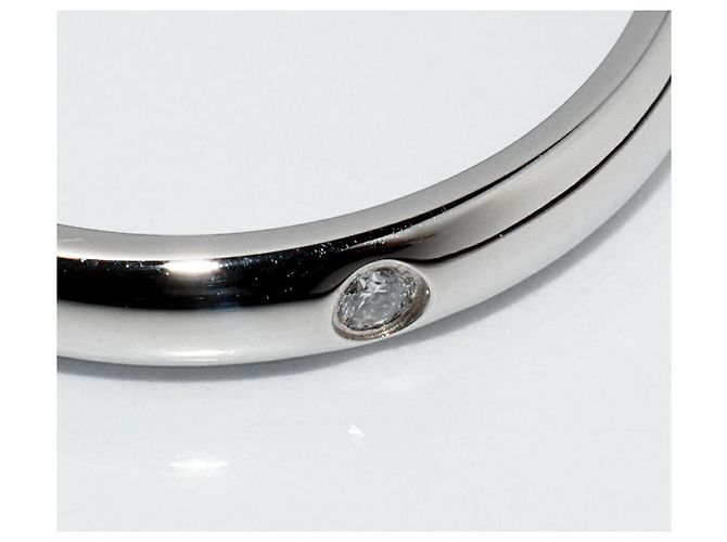 Cartier 1895 Ehering aus Pt950 mit Diamant, Größe 49 Silber - Ansicht 5