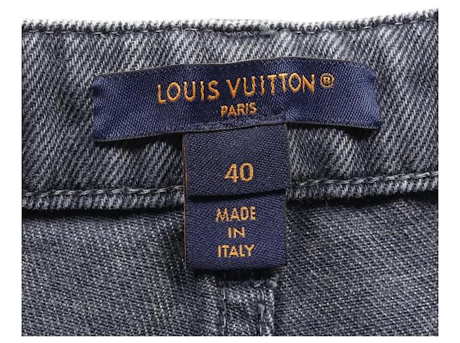 Jeans de algodón denim lavado Louis Vuitton Castaño Gris - vista 3