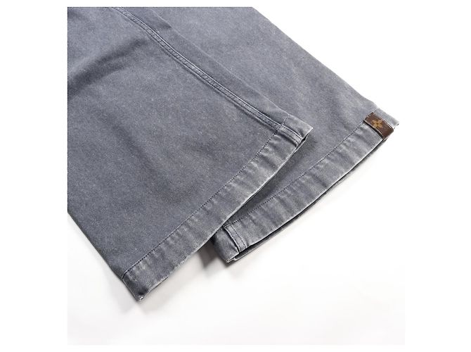 Jeans de algodón denim lavado Louis Vuitton Castaño Gris - vista 9