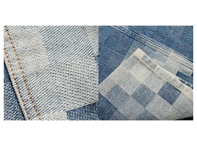 Pantalones de denim de algodón Damier Skate Louis Vuitton Azul - vista 10
