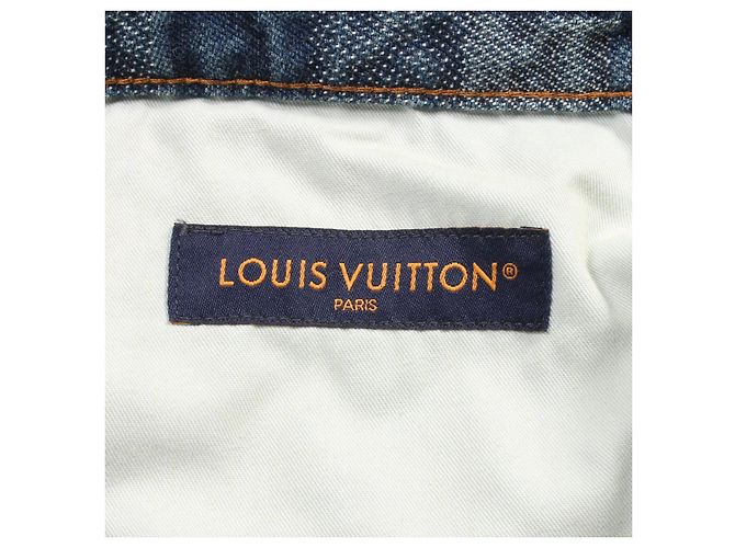 Pantalones de denim de algodón Damier Skate Louis Vuitton Azul - vista 3