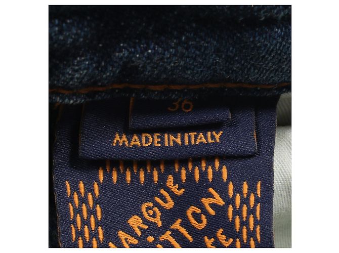 Pantalones de denim de algodón Damier Skate Louis Vuitton Azul - vista 5