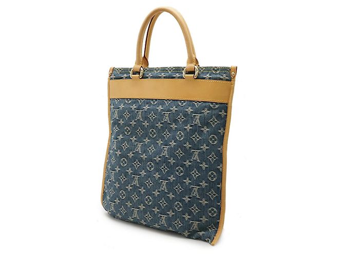 Louis Vuitton Monogram Denim Tote Bag Blau - Ansicht 2