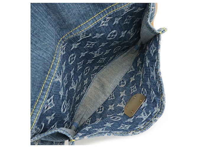 Louis Vuitton Monogram Denim Tote Bag Blau - Ansicht 8